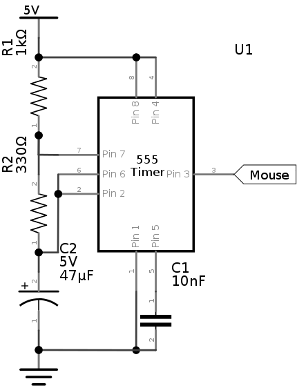 Upgrading a mouse with a 555 timer | NiXijav's Blog